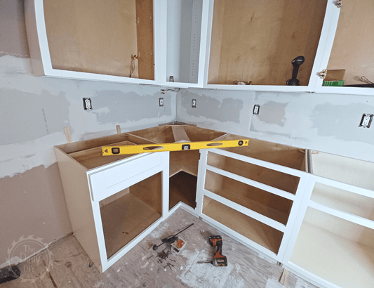 Installing RTA (Ready-to-Assemble) kitchen cabinets