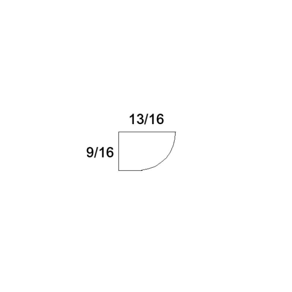 Verona Pure Blanc Shoe Moulding - 96" Wide x 9/16" High x 13/16" Deep