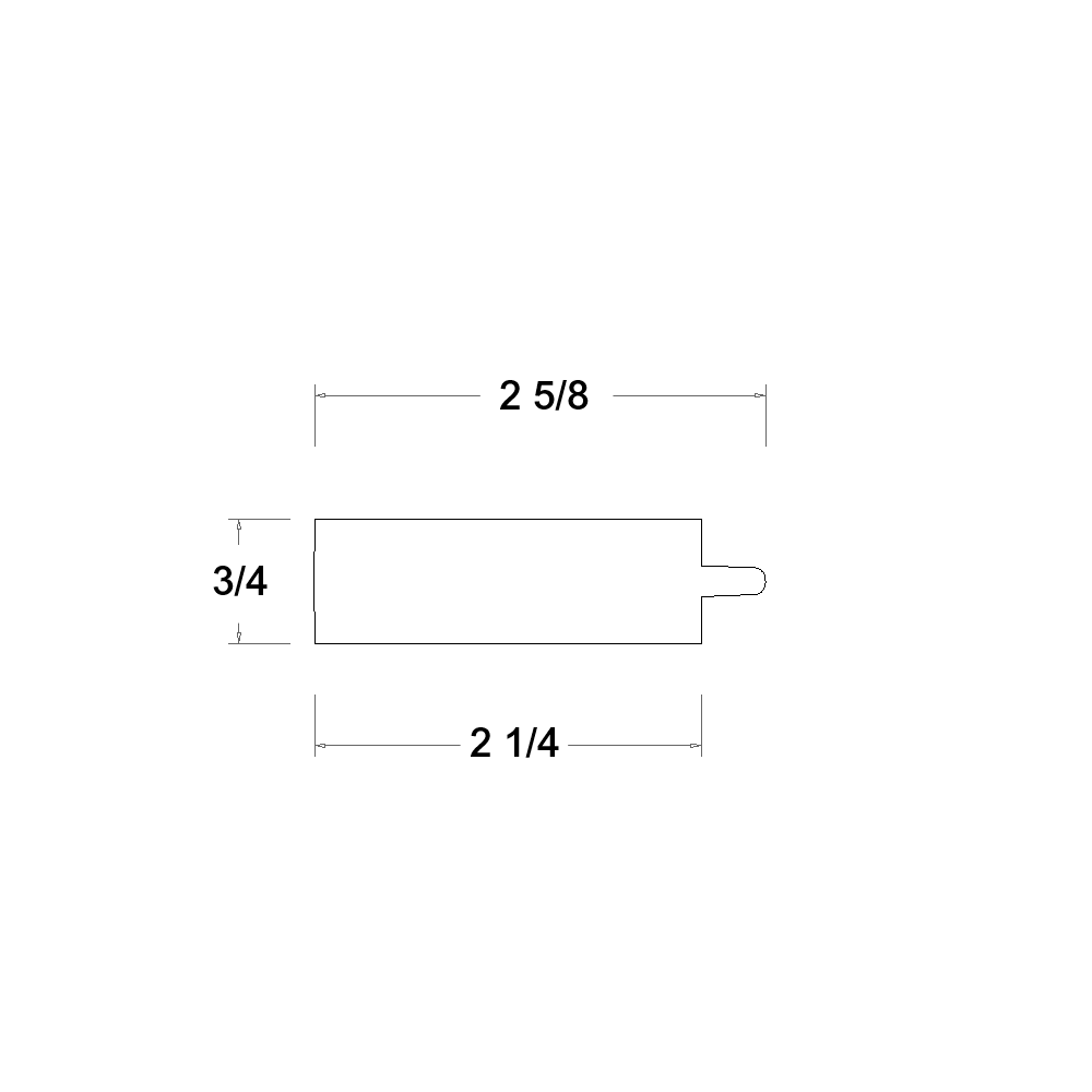 Verona Pure Blanc Support Moulding - 96" Wide x 3/4" High x 2-1/4" Deep