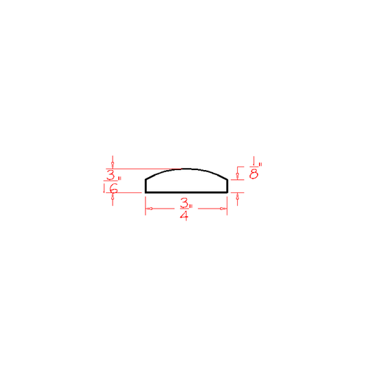 Shaker Navy Batten Moulding - 96"W x 3/4"H x 3/16"D