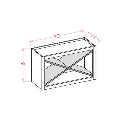 White Wine X Rack Shelf Insert - 26-1/2"W x 14-1/2"H x 11"D (SW, OW, EW, TW)
